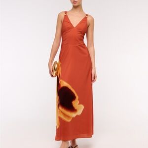 Abercrombie Dipped-Waist Hardware Maxi Dress